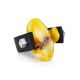 Unisex Rubber Ring With Natural Amber The Grunge, Ring Size: / 23, image , picture 3
