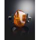 Designer Unisex Ring With Natural Amber The Grunge, Ring Size: / 23, image , picture 2