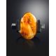 Rubber Unisex Ring With Amber Centerpiece The Grunge, Ring Size: / 23, image , picture 2