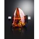 One Size Unisex Ring With Bold Amber Centerpiece The Grunge, Ring Size: / 23, image , picture 2