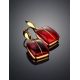 Bold Golden Fish Hook Earrings With Cherry Amber The Sangria, image , picture 2