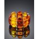 Two-Toned Amber Elastic Ring, Ring Size: Adjustable, image , picture 2