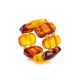 Two-Toned Amber Elastic Ring, Ring Size: Adjustable, image , picture 3