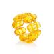 Lemon Amber Elastic Ring, Ring Size: Adjustable, image , picture 4