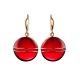 Bold Red Amber Earrings In Gold The Sangria, image , picture 5