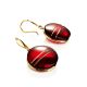 Bold Red Amber Earrings In Gold The Sangria, image , picture 4