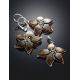 Sterling Silver Flower Dangles With Amber The April, image , picture 4