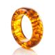 Natural Amber Band Ring The Magma, Ring Size: 13 / 22, image , picture 3