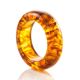 Natural Amber Band Ring The Magma, Ring Size: 9 / 19, image , picture 3