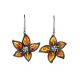 Sterling Silver Flower Dangles With Amber The April, image 