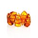 Cognac Amber Elastic Ring, Ring Size: Adjustable, image 