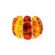 Two-Toned Amber Elastic Ring, Ring Size: Adjustable, image 