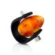 Rubber Unisex Ring With Amber Centerpiece The Grunge, Ring Size: / 23, image 