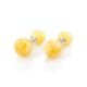 Honey Amber Stud Earrings The Paris, image 