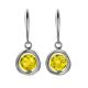 Lemon-Sparkling Amber Earrings In Sterling Silver The Flamenco, image 