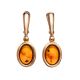 Golden Amber Dangle Earrings The Goji, image 