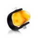 Unisex Rubber Ring With Natural Amber The Grunge, Ring Size: 13 / 22, image 