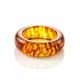 Natural Amber Band Ring The Magma, Ring Size: 13 / 22, image 