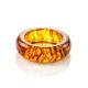 Natural Amber Band Ring The Magma, Ring Size: 9 / 19, image 