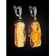 Drop Amber Earrings In Gold-Plated Silver With White Amber The Rialto, image , picture 3