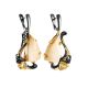 Voluptuous Gold-Plated Dangle Earrings With Mammoth Ivory The Era, image , picture 3