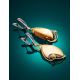 Stunning Gold-Plated Drop Earrings With Genuine Mammoth Ivory The Era, image , picture 2