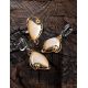 Stunning Gold-Plated Drop Earrings With Genuine Mammoth Ivory The Era, image , picture 4