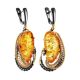 Gold Plated Amber Dangles The Triumph, image , picture 3