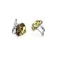 Geometric Silver Amber Earrings The Byzantium, image , picture 2