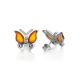 Amber Butterfly Studs The April, image , picture 3