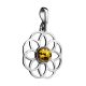 Floral Motif Amber Pendant, image , picture 3