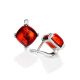 Silver Earrings With Cherry Amber The Byzantium, image , picture 4