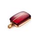 Bright Red Amber Pendant In Gold The Sangria, image , picture 4