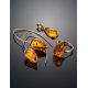 Gold Plated Hook Earrings With Cognac Amber The Pulse, image , picture 6