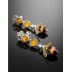 Flamboyant Design Amber Dangle Earrings The Bee, image , picture 2