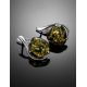 Green Amber Silver Earrings The Acapulco, image , picture 2