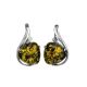 Green Amber Silver Earrings The Acapulco, image , picture 4