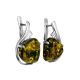 Green Amber Silver Earrings The Acapulco, image , picture 3