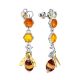 Flamboyant Design Amber Dangle Earrings The Bee, image 