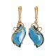 Golden Drop Earrings With Synthetic Topazes The Serenade, image 