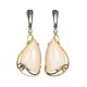 Elegant Gold-Plated Dangles With Genuine Mammoth Ivory The Era, image 