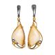 Stunning Gold-Plated Drop Earrings With Genuine Mammoth Ivory The Era, image 