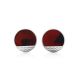 Flat Round Silver Studs With Amber The Monaco, image 