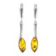 Chic Amber Dangles In Sterling Silver The Adagio, image 