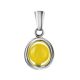 Honey Amber Pendant In Sterling Silver The Flamenco, image 