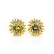 Gold Plated Studs With Green Amber The Barbados, image 
