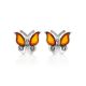 Amber Butterfly Studs The April, image 