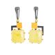 Geometric Gold Plated Dangles With Honey Amber The Picasso, image 