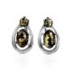 Green Amber Earrings In Sterling Silver The Prussia, image 