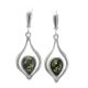 Sterling Silver Dangles With Green Amber The Fiori, image 